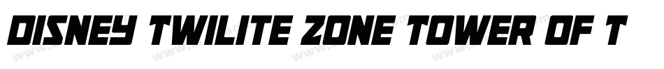Disney Twilite Zone Tower of Terror Book字体转换